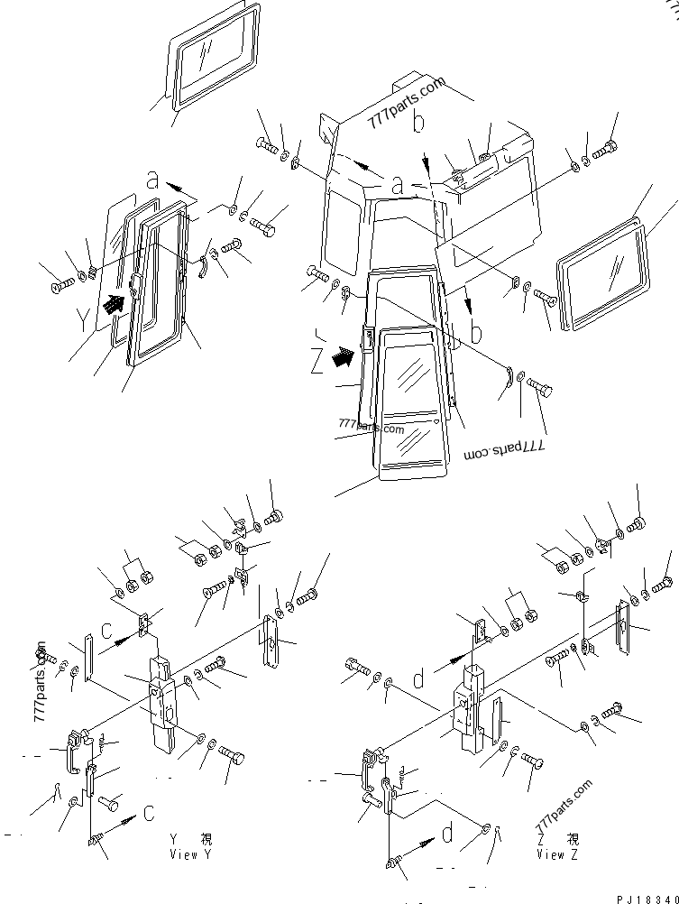 195-Z11-4520 LATCH,R.H - 195z114520 - Komatsu spare part