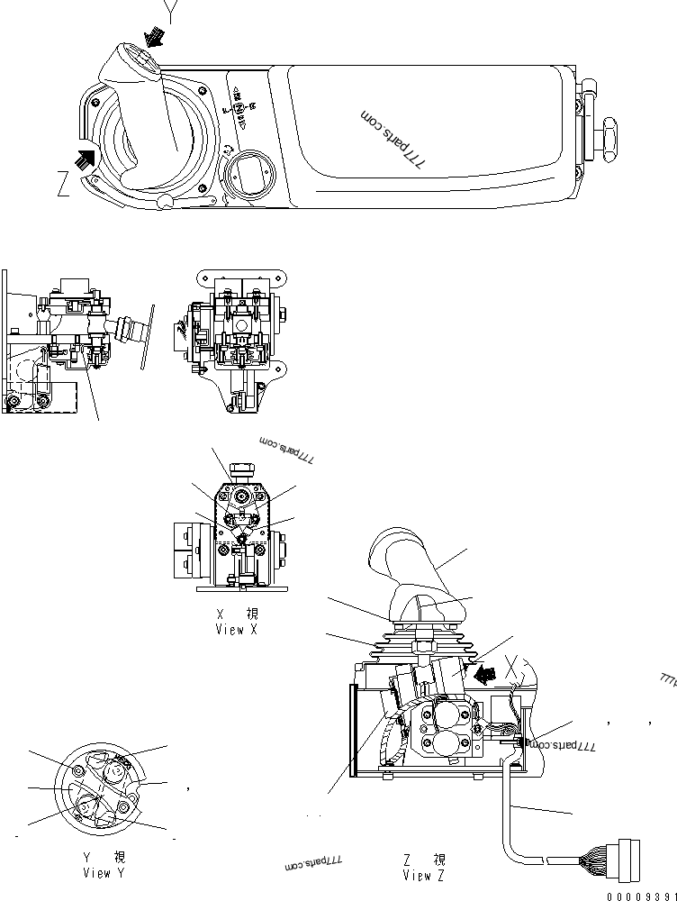 19M-43-33111 KNOB ASS'Y - 19m4333111 - Komatsu spare part