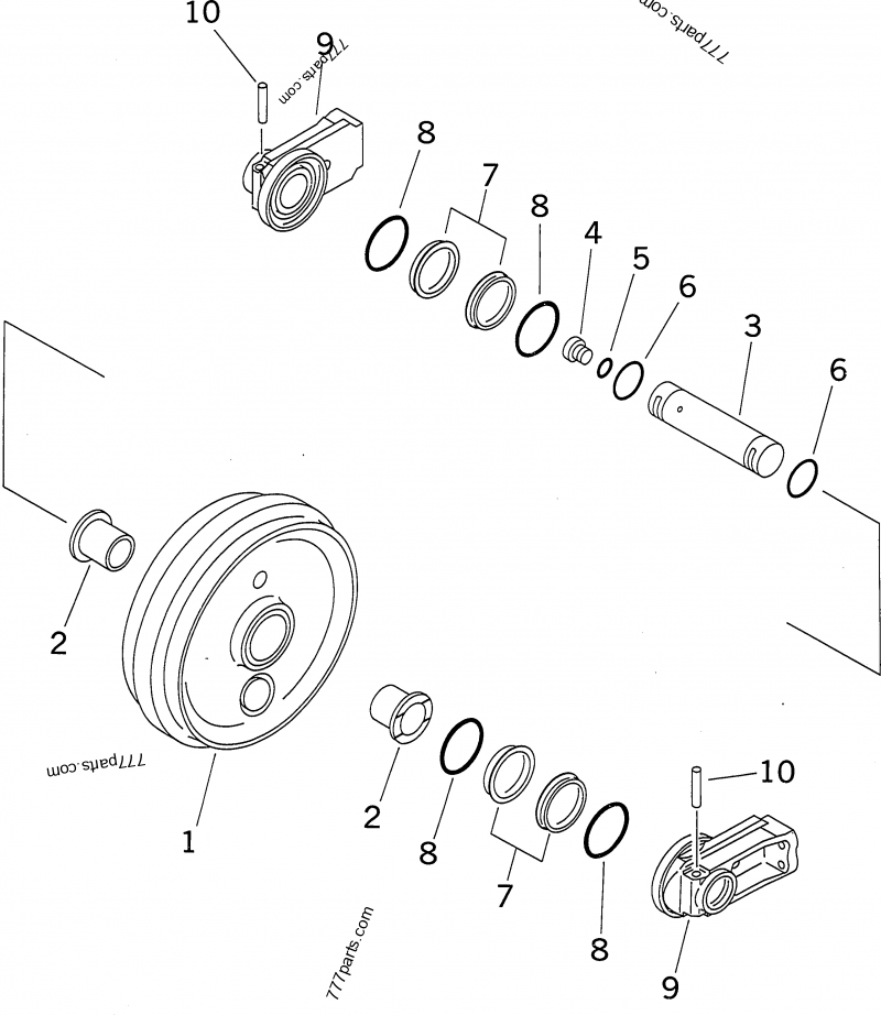207-30-00160 FRONT IDLER ASS'Y - 2073000160 - Komatsu spare