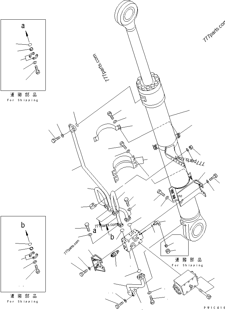 B00M CYLINDER? R.H. (WITH DRIFT PRIVENTIVE)(#31001-) - Hydraulic