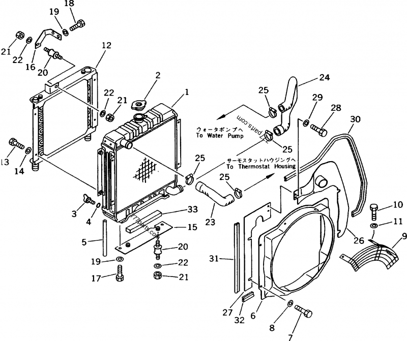 20T-03-71110 CORE ASS'Y,RADIATOR - 20t0371110 - Komatsu spare part