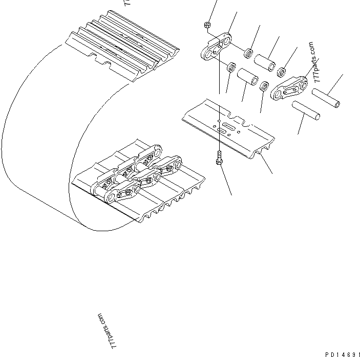 20Y-32-05000 SHOE BOLT AND NUT K - 20y3205000 - Komatsu spare part
