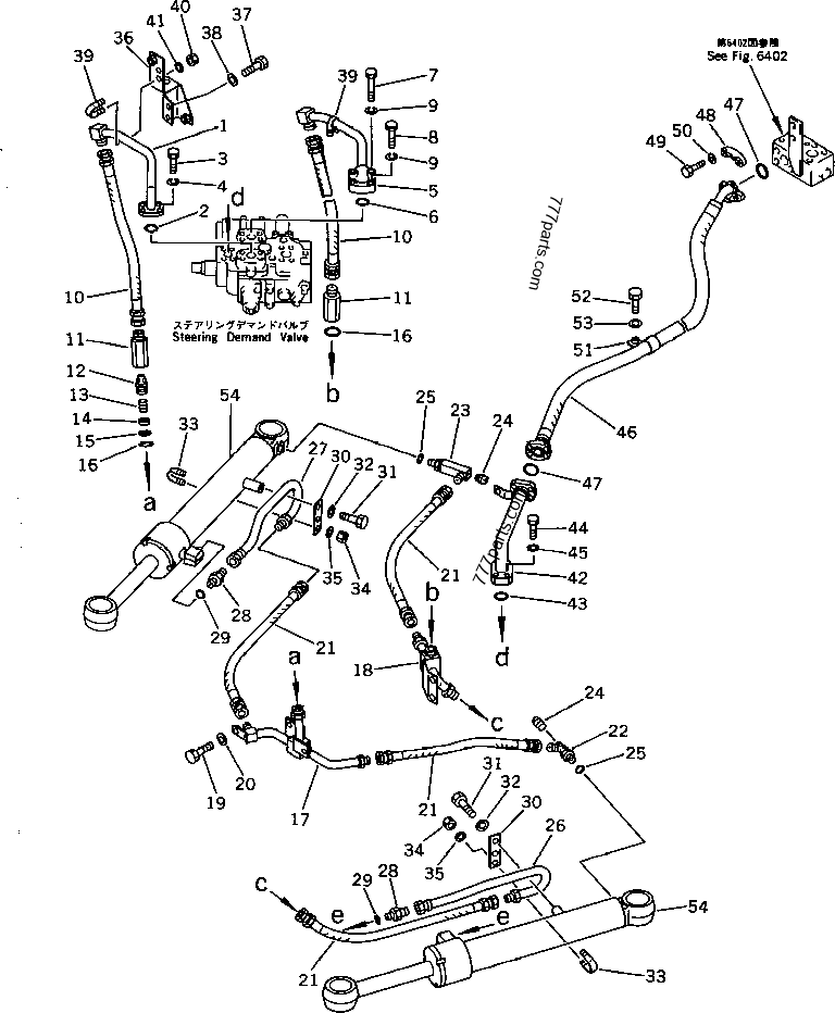 707-00-80021) CYLINDER ASS'Y,STEERING (SEE FIG.4201