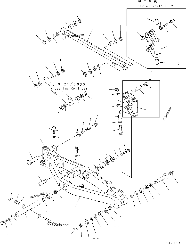 235 27 11531 Bushing 2352711531 Komatsu Spare Part 777parts