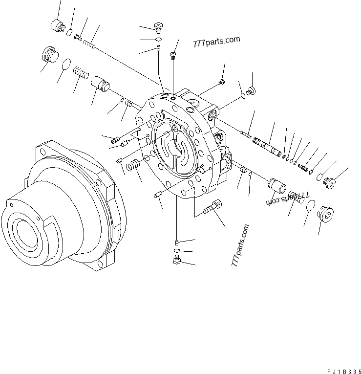 TRAVEL MOTOR (CYLINDER BLOCK AND PISTON ASS'Y)(#31001