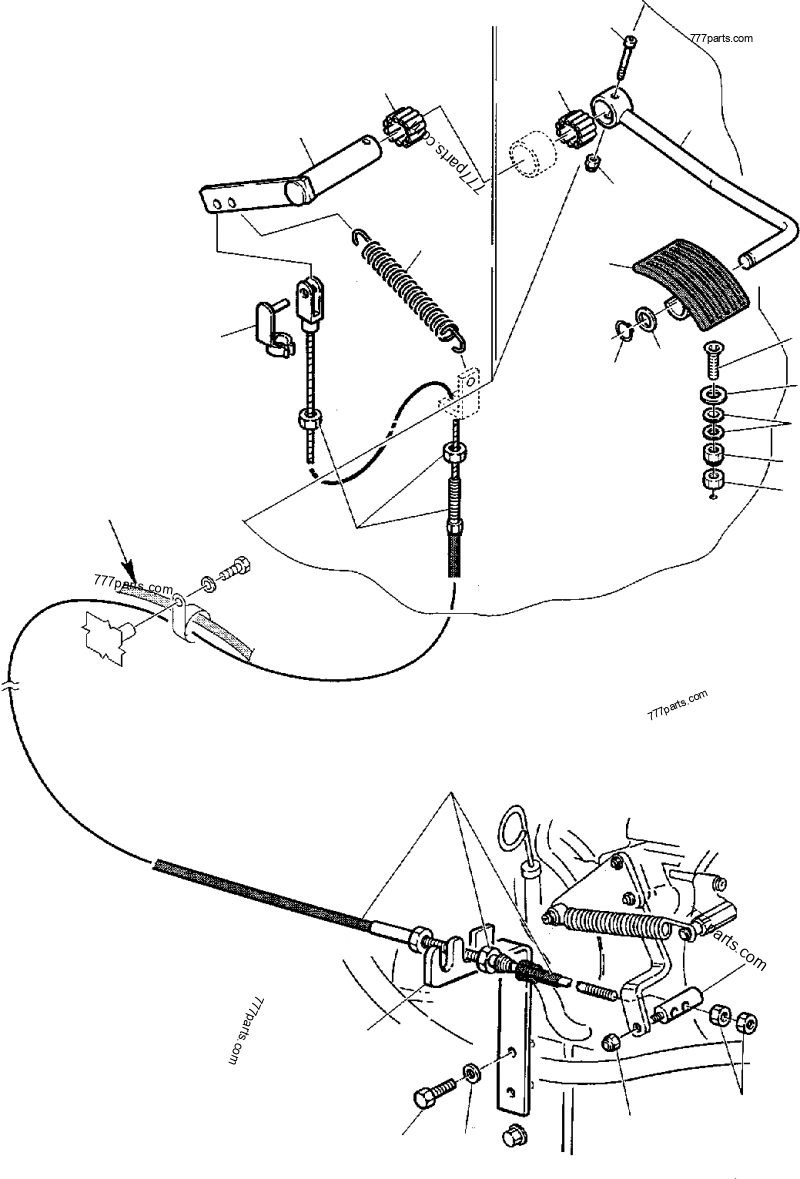 312608084 LEVER FOR CABLE - Komatsu spare part | 777parts.com 