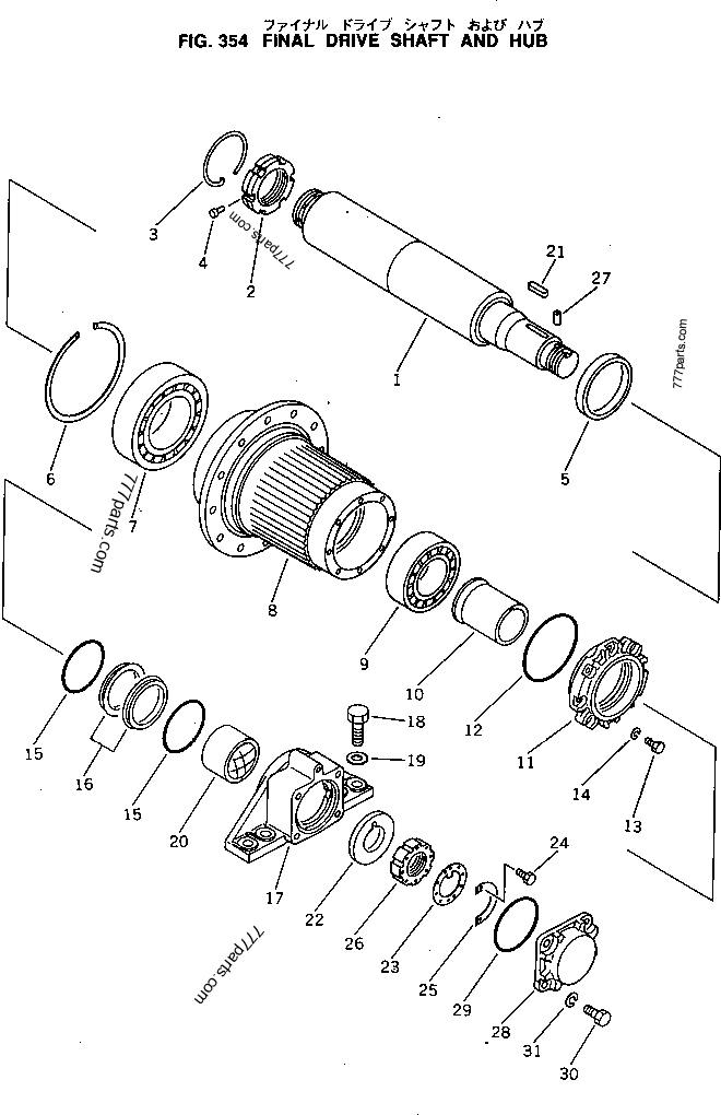 兜鉢図　K-022-1BR2 06045-02228 Bearing - 0604502228 - Komatsu spare part