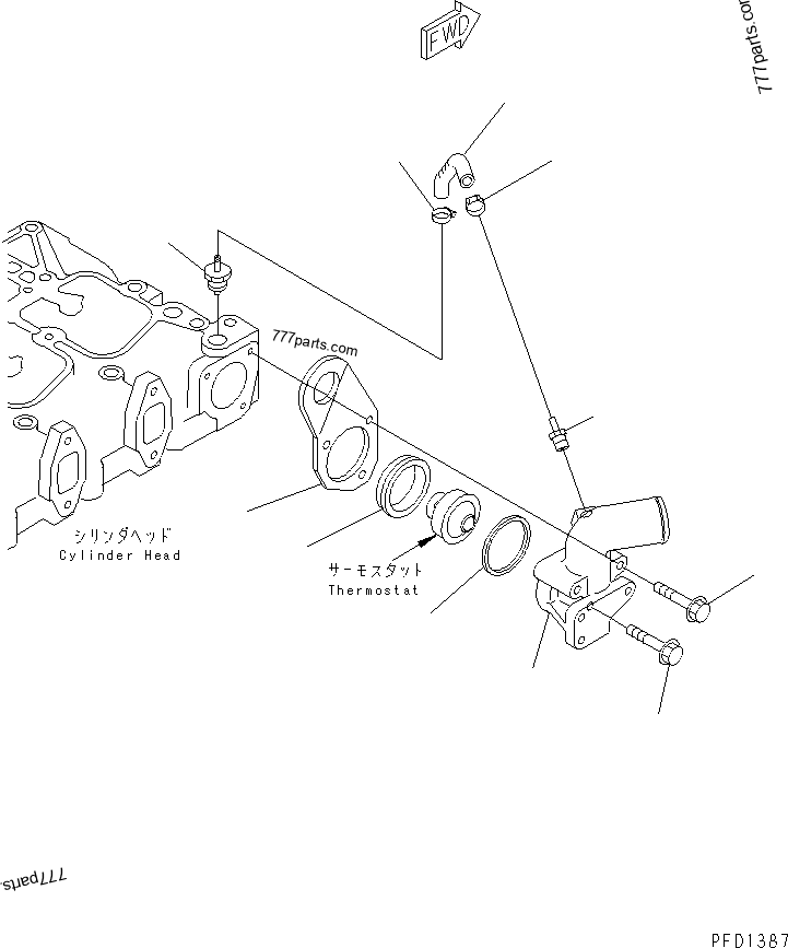 6732-61-6140 BOLT, (M8x1.25x35) - 6732616140 - Komatsu spare part