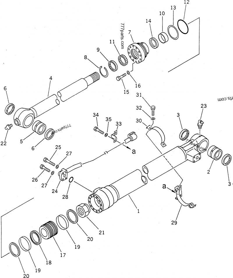 707-76-70120 Bushing - 7077670120 - Komatsu spare part | 777parts.com