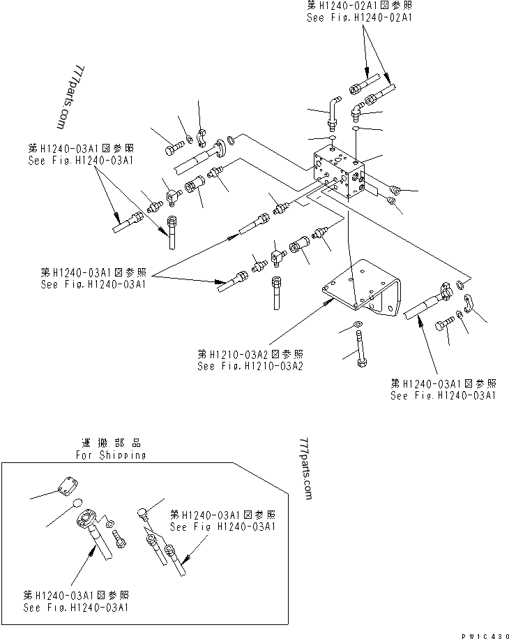 DRIFT PRIVENTIVE LINES (PILOT LINE) (BRACKET)(#31001-) - Hydraulic