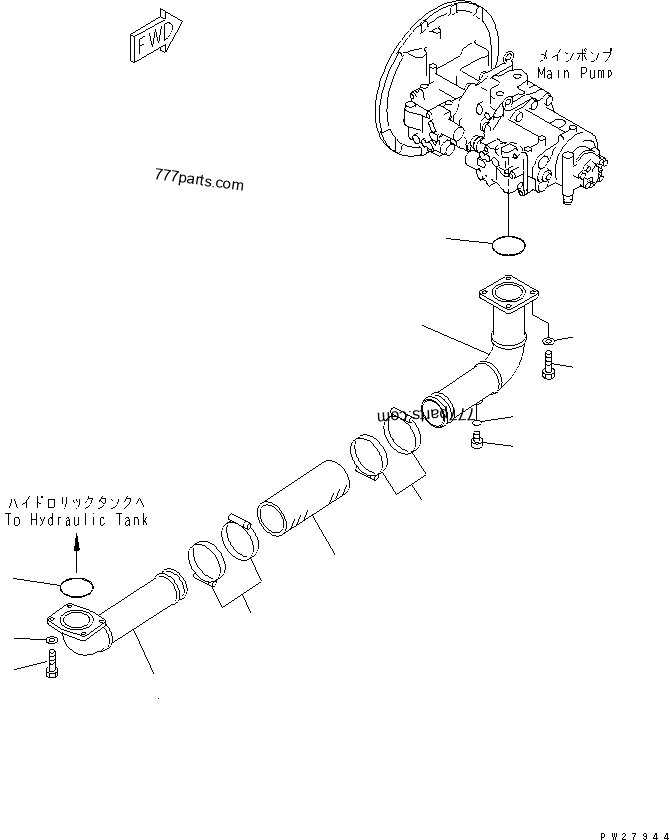 07260-09936 Hose - 0726009936 - Komatsu spare part