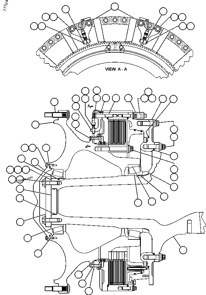 EG7694 Spindle - Komatsu spare part | 777parts.com
