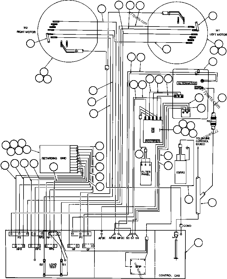 TZ1853 CABLE - 74AA (MFSE PANEL TO ALTERNATOR) - Komatsu spare
