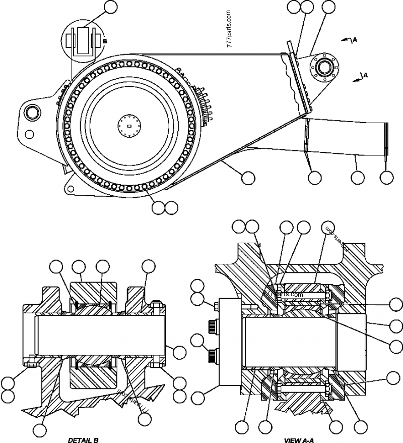 NOTE: (1) INCLUDED IN EG3039 PIVOT EYE ASSEMBLY - Komatsu