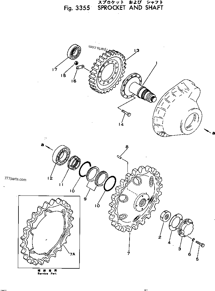 111-27-31341 SPROCKET - 1112731341 - Komatsu spare part | 777parts.com