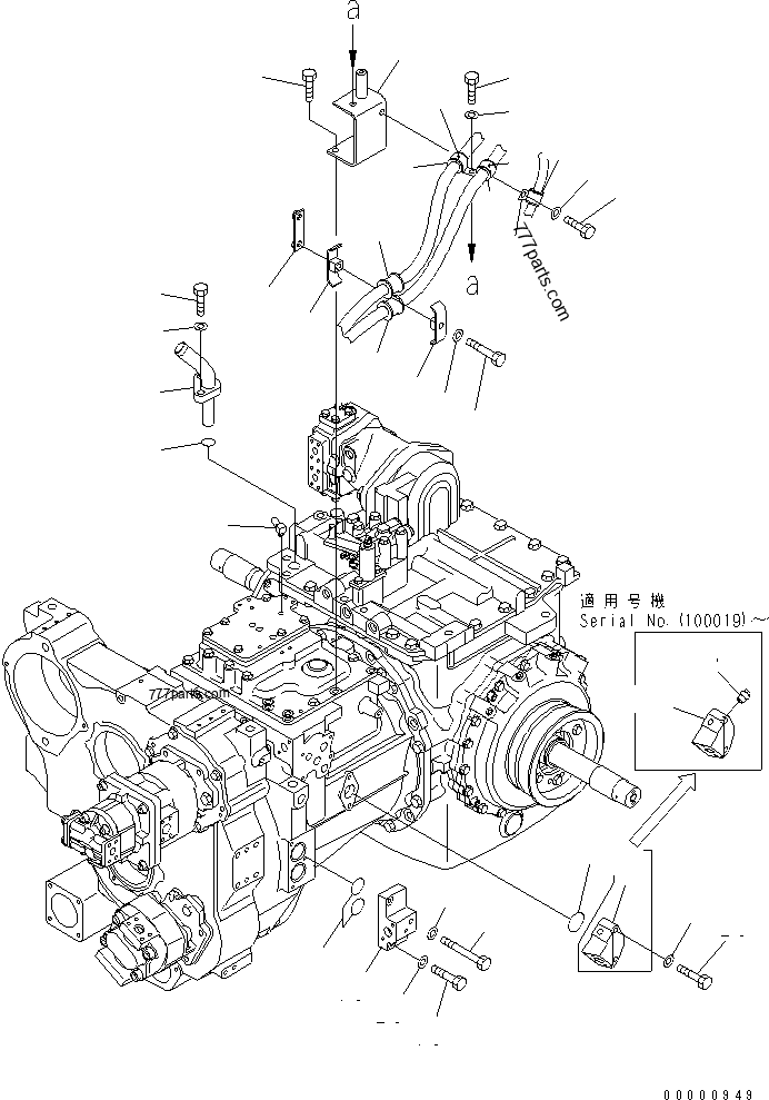 POWER TRAIN (PIPING AND BRACKET) - Bulldozer Komatsu D85EX POWER TRAIN (PIPING AND BRACKET) - Bulldozer Komatsu D85EX
