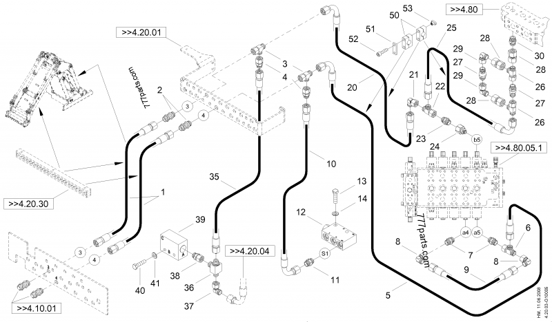 5 606 264 050 Shuttle valve - 5606264050 - Terex spare part 