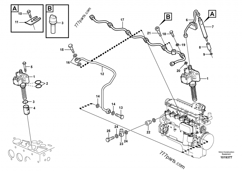 VOE 20502267 Hollow Screw - 20502267 - Volvo spare part