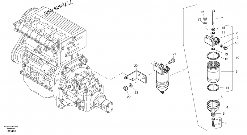 ZM 2807872 Fuel filter - 2807872 - Volvo spare part
