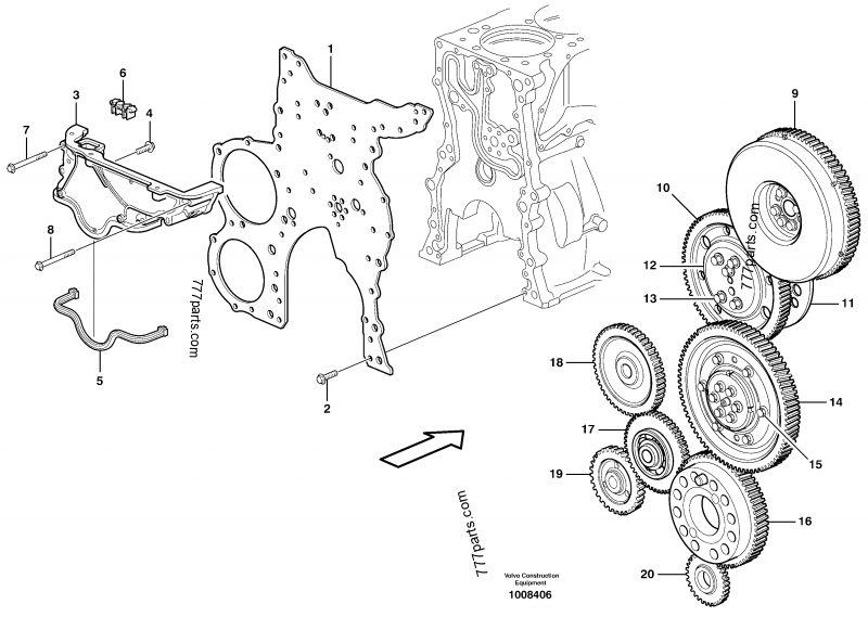 VOE 8131386 Gear - 8131386 - Volvo spare part | 777parts.com