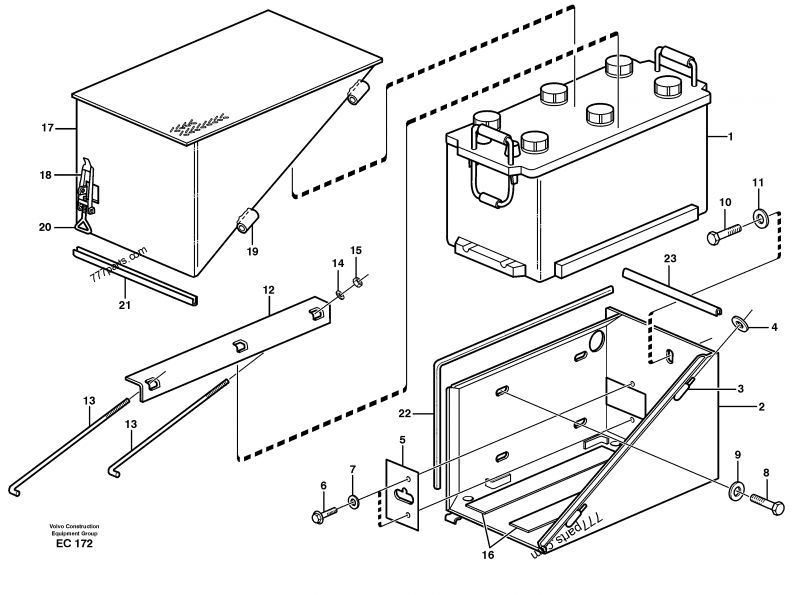 VOE 11014038 Battery Tray - 11014038 - Volvo spare part | 777parts.com