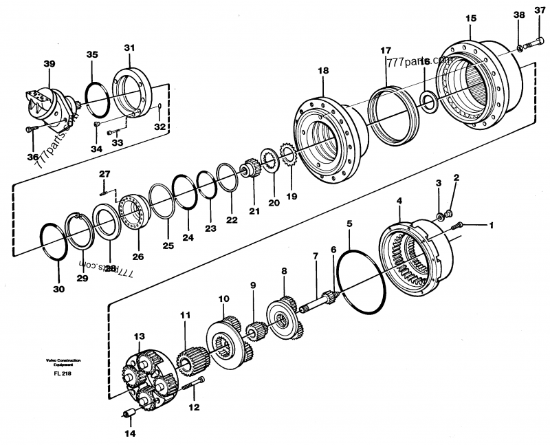 VOE 11706895 Sun Gear - 11706895 - Volvo spare part