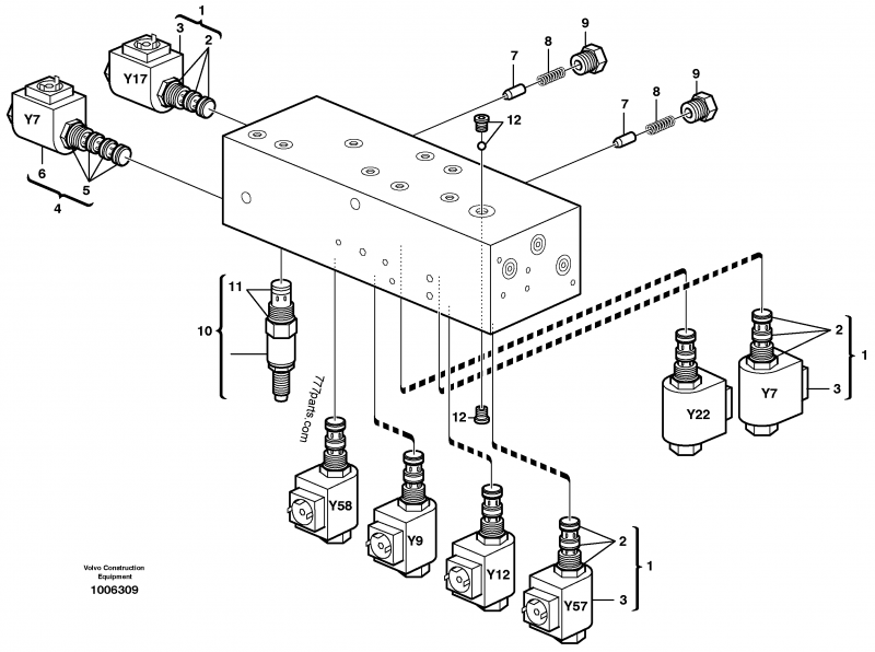 VOE 11708583 Solenoid valve 11708583 Volvo spare part