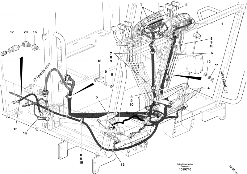 VOE 12744523 Pedal - 12744523 - Volvo spare part | 777parts.com