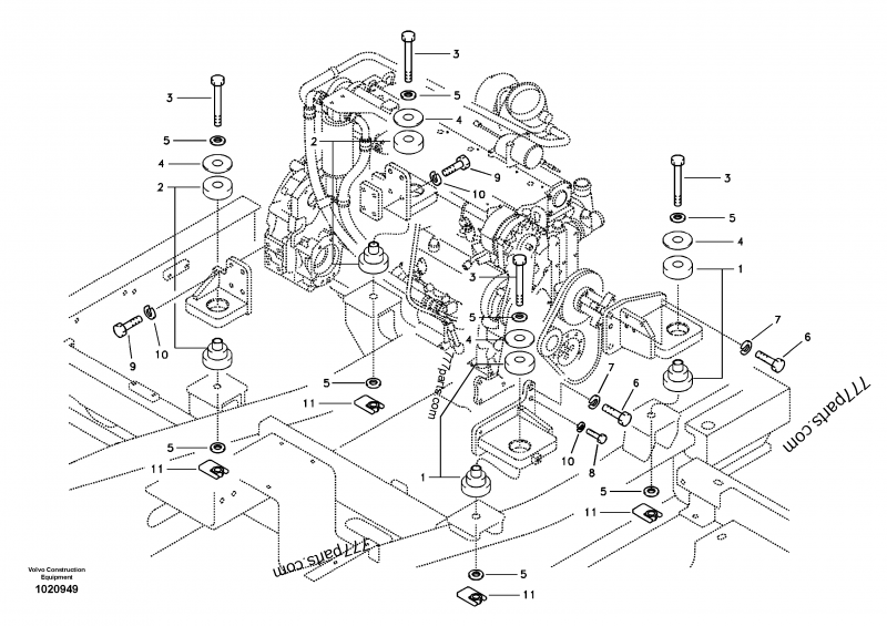 VOE 14528380 Cushion 14528380 Volvo spare part