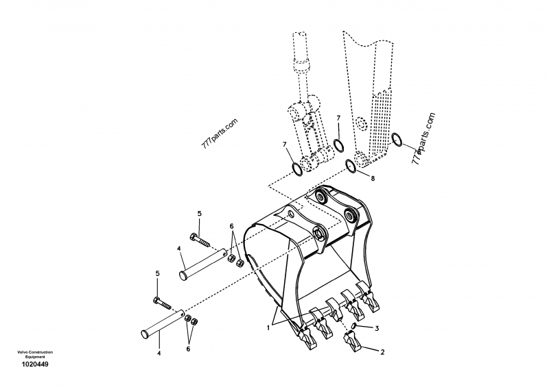 VOE 14529478 Bearing spindle - 14529478 - Volvo spare part