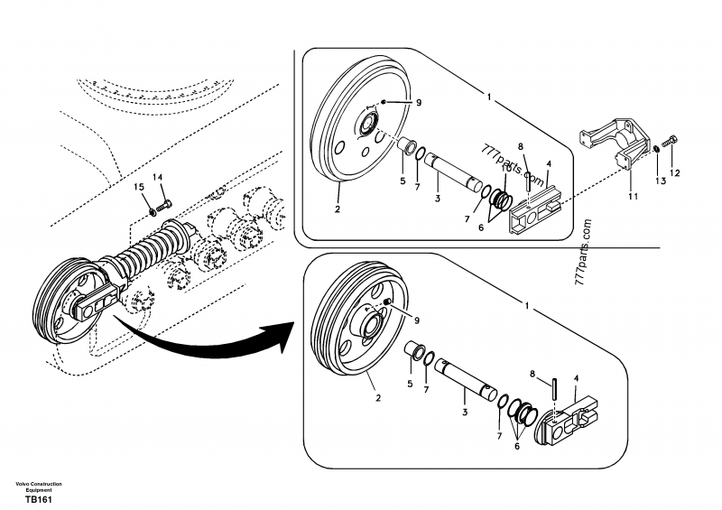 VOE 14532384 Idler - 14532384 - Volvo spare part | 777parts.com
